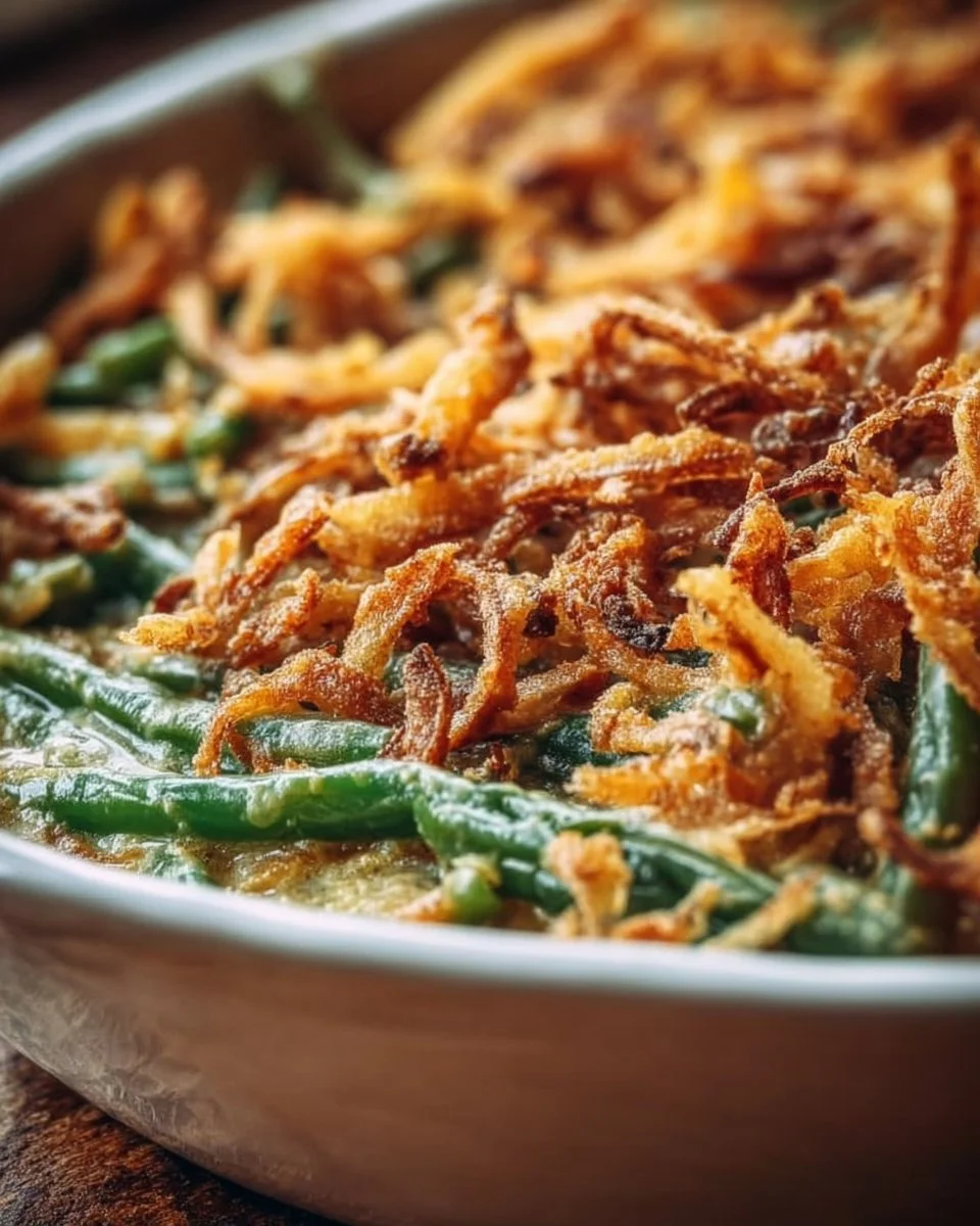 Irresistible Campbell's Green Bean Casserole