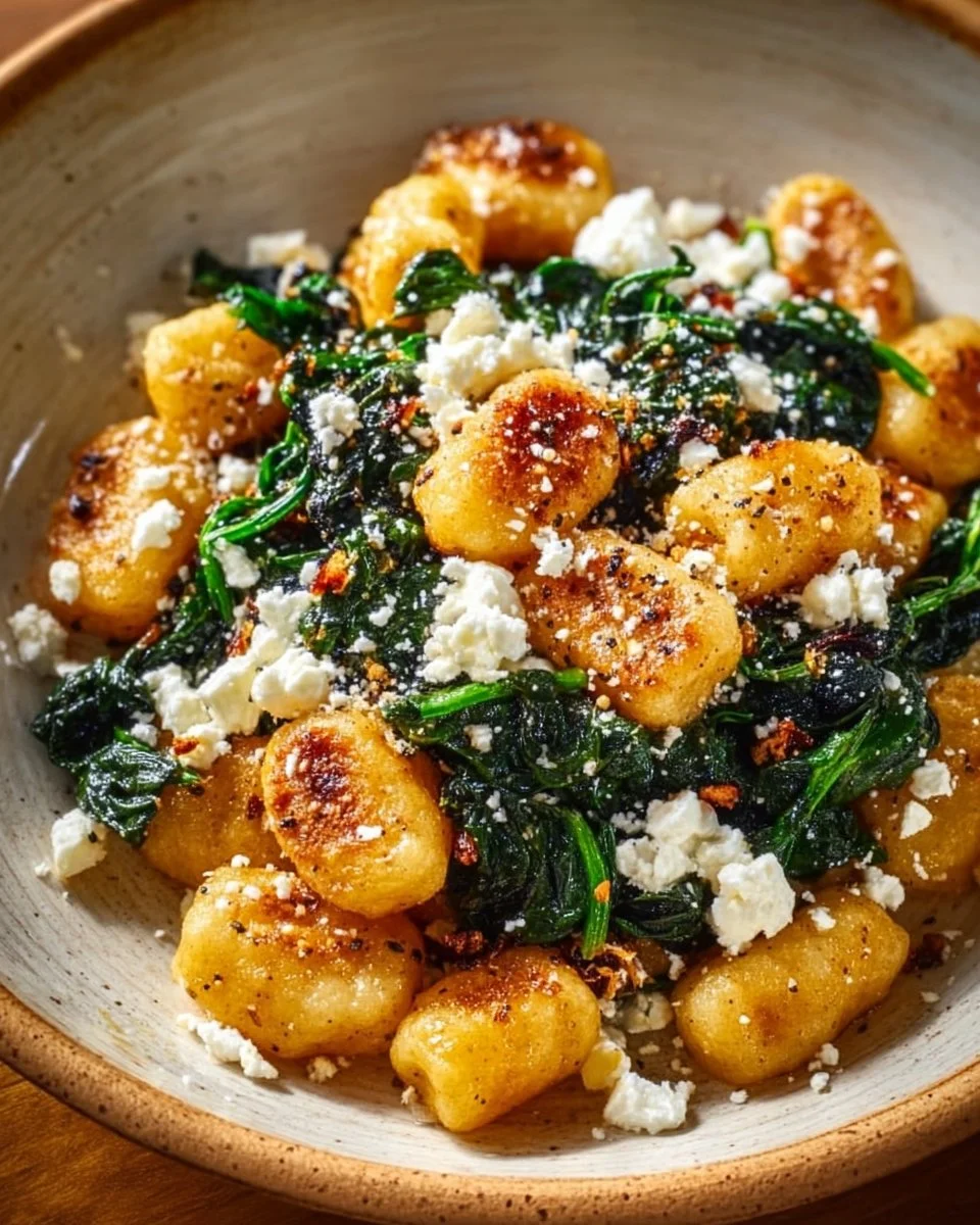 Creamy Gnocchi with Spinach and Feta