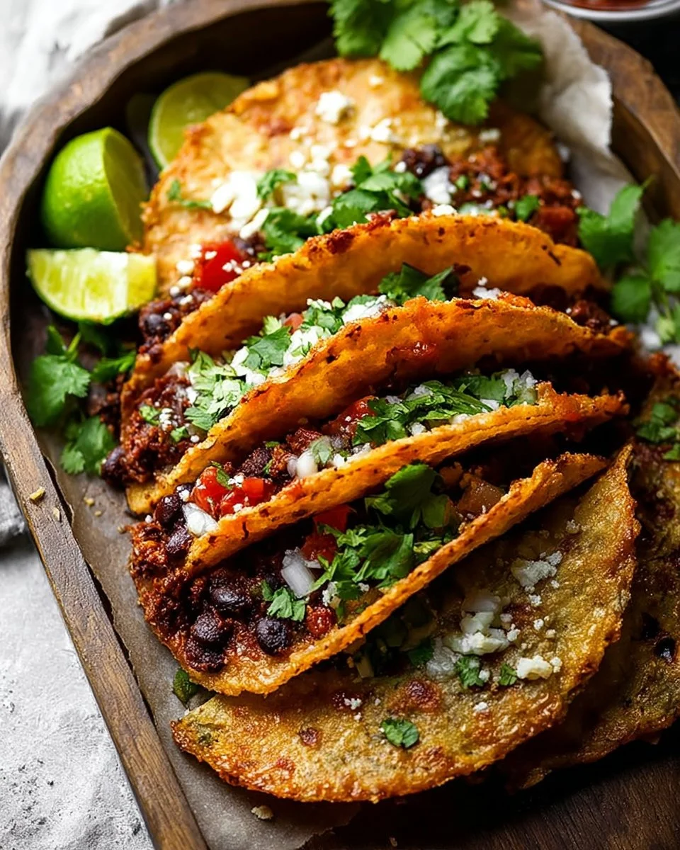 Crispy Black Bean Tacos