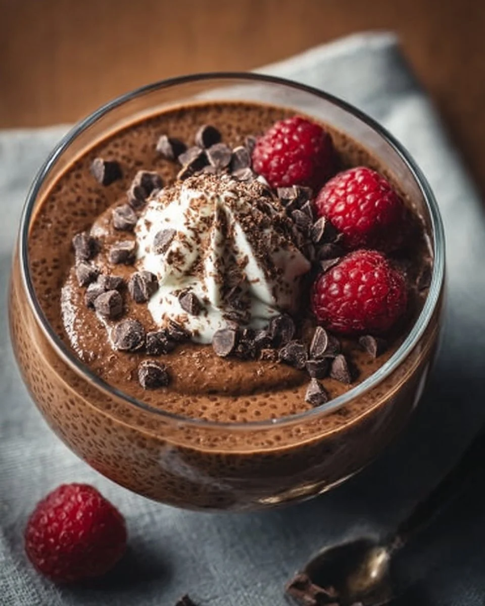 High Protein Chocolate Chia Seed Pudding