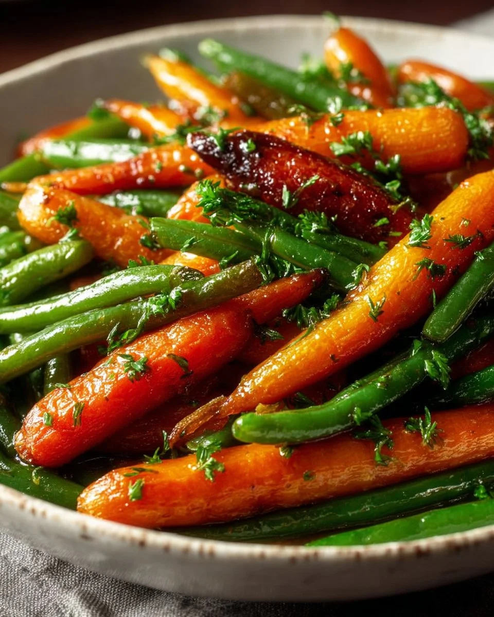 Honey Glazed Carrots & Green Beans