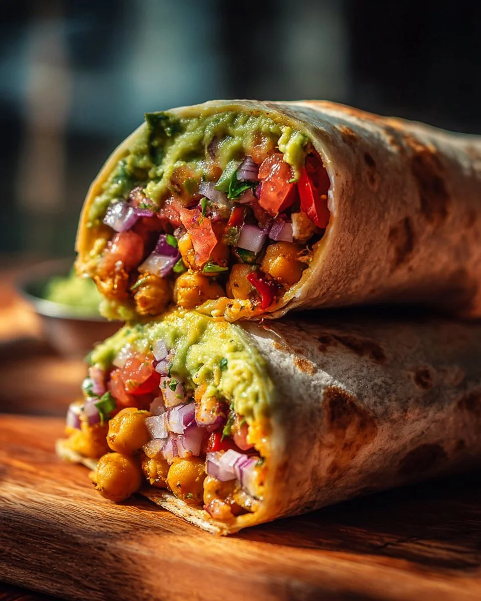 Spicy Chickpea and Avocado Wrap
