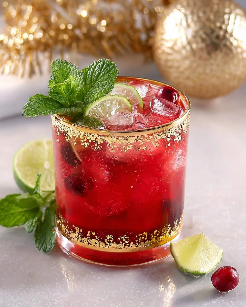 A festive table set with easy holiday mocktails and garnishes for celebrations.