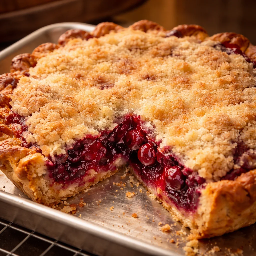 Delicious homemade 80-Year-Old Pie showcasing a golden crust and fruity filling.