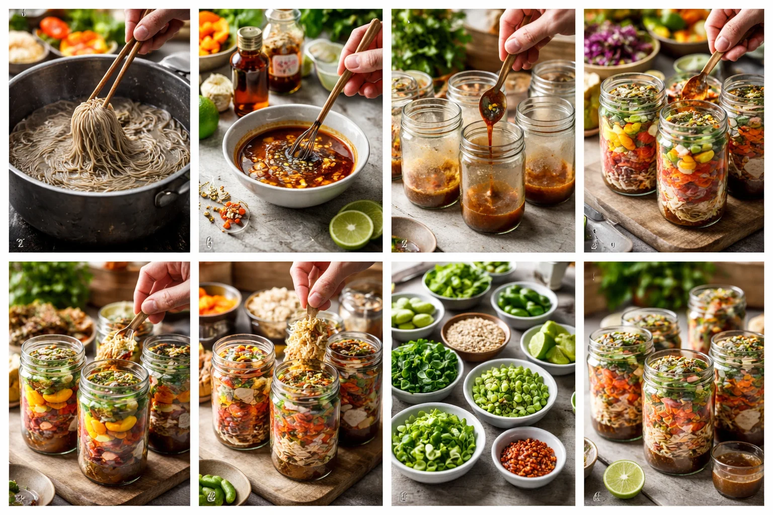 Savory Viral TikTok Noodle Jar Lunch Meal Prep You'll Love